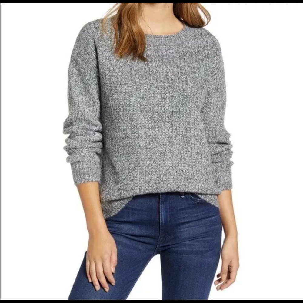 Caslon Black and White Sweater SZ L